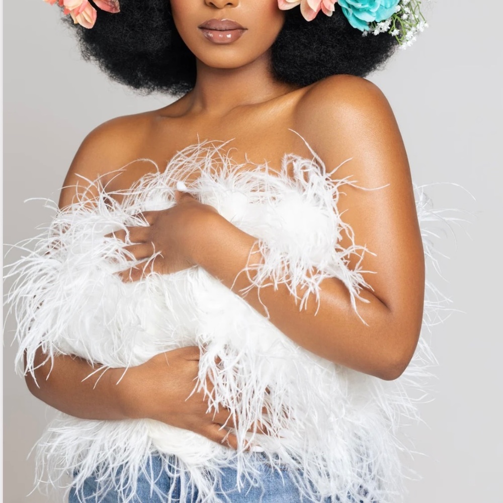 Ostrich Feathers Top